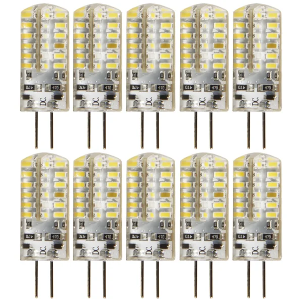 LED-Stiftsockellampe McShine "Silicia", G4, 2W, 160lm, warmweiß, 10er-Pack