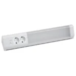 LED Unterbauleuchte, 10W, 1100lm, 50cm, neutralweiß, 2 Steckdosen, inkl. 5 Haken