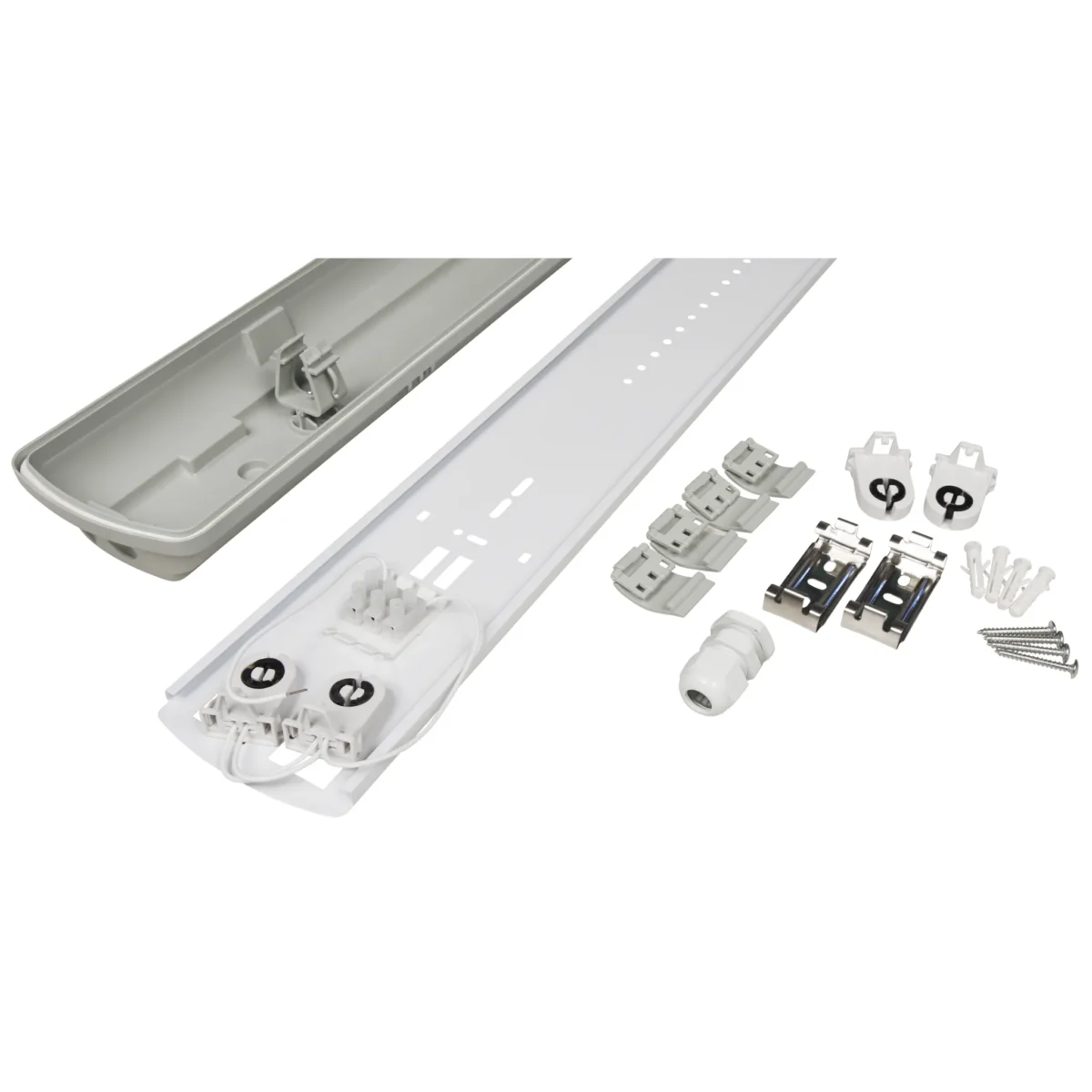 Feuchtraumleuchte 120cm für 2 LED Röhren, IP65 – Bild 2