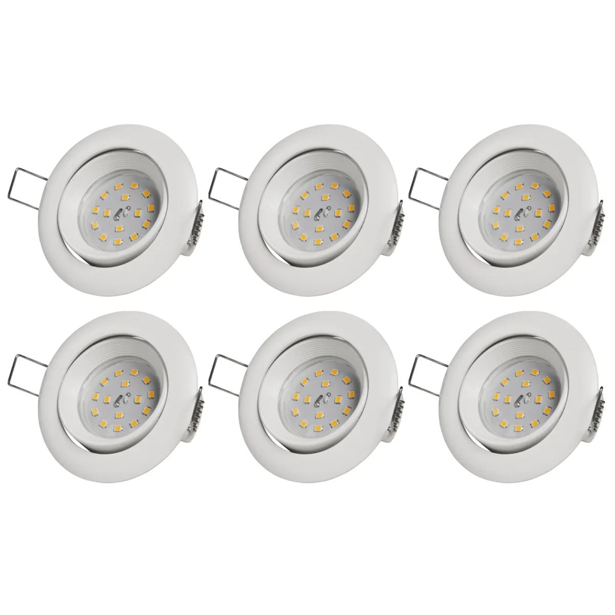 LED Einbauleuchte McShine "intense" 5W, 400lm, weiß, 6er-Pack – Bild 1