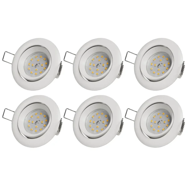 LED Einbauleuchte McShine "intense" 5W, 400lm, weiß, 6er-Pack