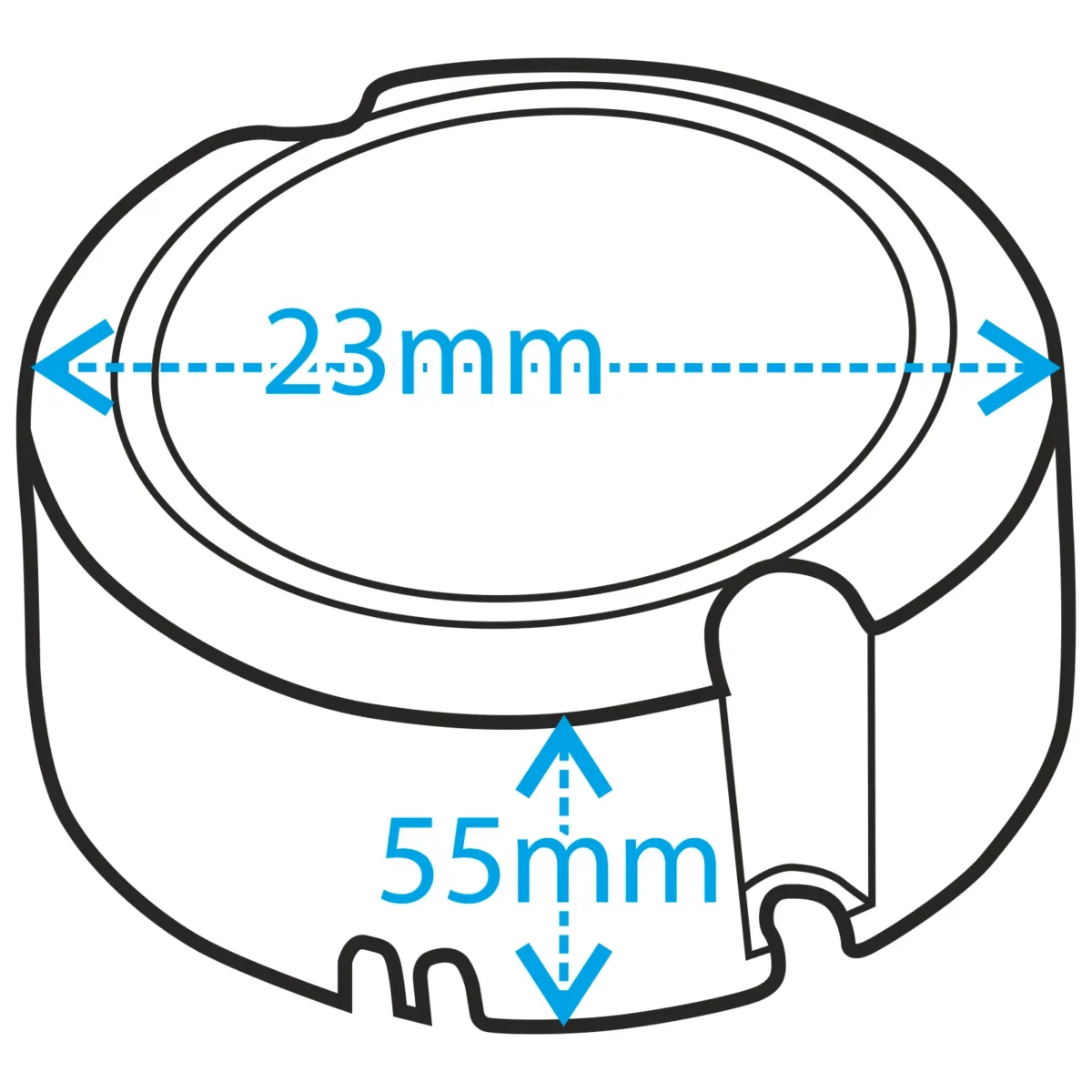 LED-Trafo McShine, elektronisch, 0,5-12W, 230V auf 12V, Ø55x23mm, rund – Bild 2