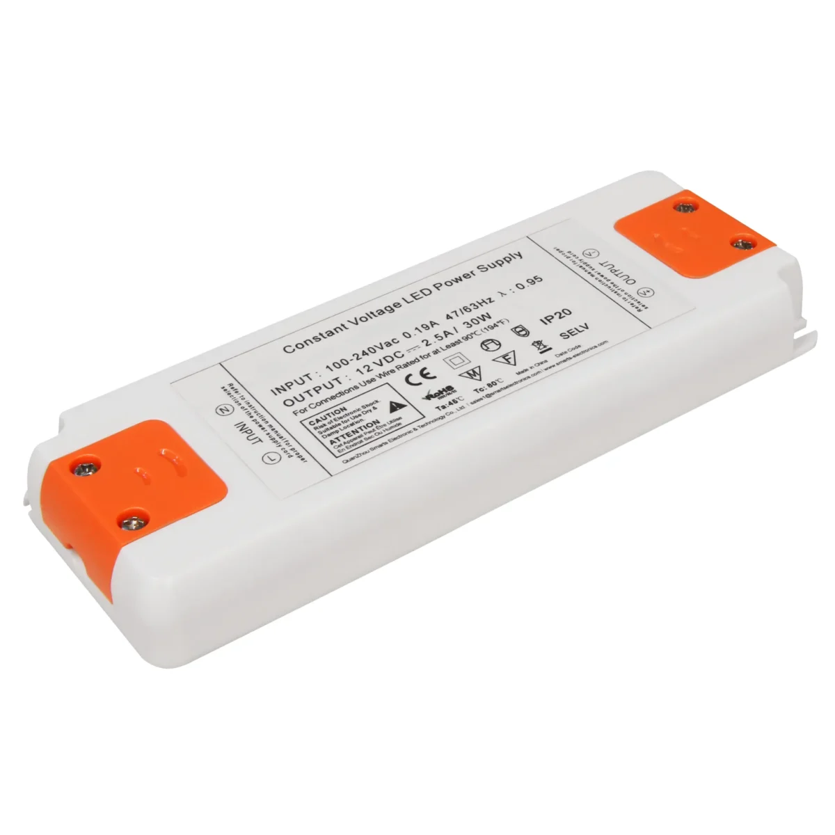 LED-Trafo McShine "Slim" elektronisch, 1-30W, 230V auf 12V, 160x58x18mm – Bild 1