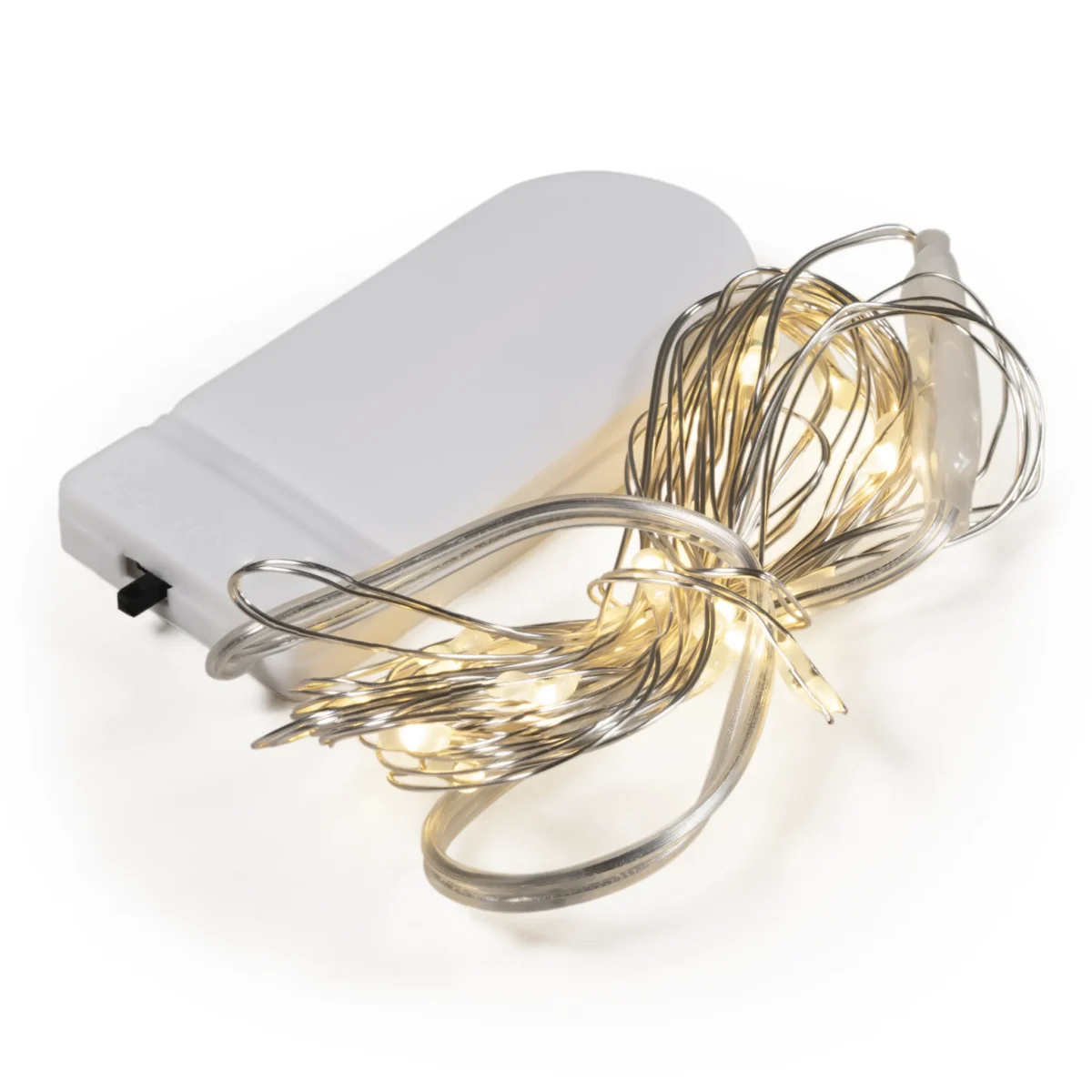 LED Draht-Lichterkette McShine "Micro" 20 LEDs, warmweiß, Batteriebetrieb – Bild 1