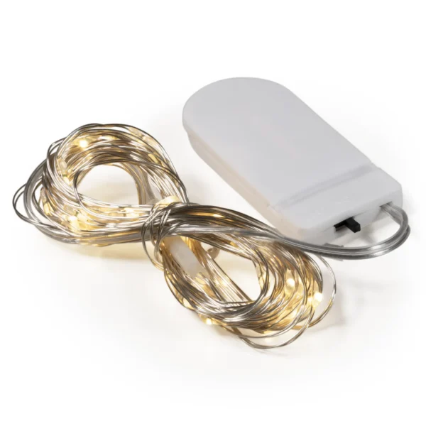 LED Draht-Lichterkette McShine "Micro" 50 LEDs, warmweiß, Batteriebetrieb