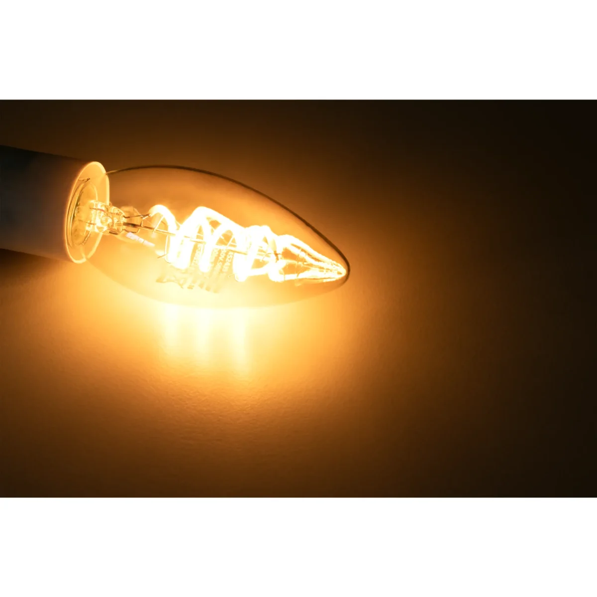 LED Filament Kerzenlampe McShine "Retro" E14, 2W, 150lm, warmweiß, goldenes Glas – Bild 3