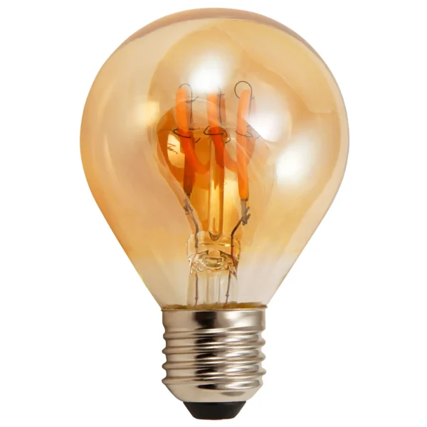 LED Filament Tropfenlampe McShine "Retro" E27, 2W, 150lm, warmweiß,goldenes Glas