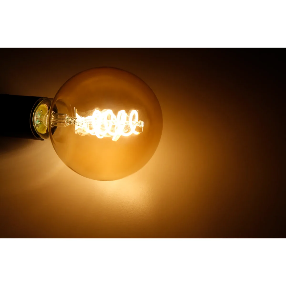 LED Filament Globelampe McShine "Retro" E27, 4W, 280lm, warmweiß, goldenes Glas – Bild 3