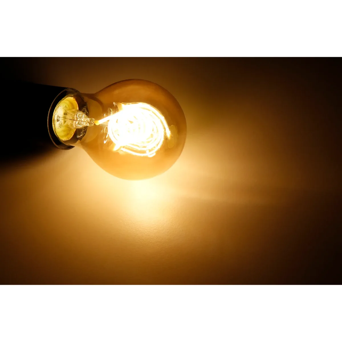 LED Filament Glühlampe McShine "Retro" E27, 6W, 490lm, goldenes Glas, dimmbar – Bild 3