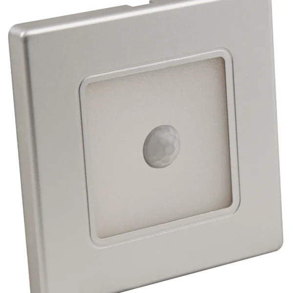 LED-Wand-Einbauleuchte McShine "LWE-86SB" 2W, 150lm, warmweiß, silberner Rahmen
