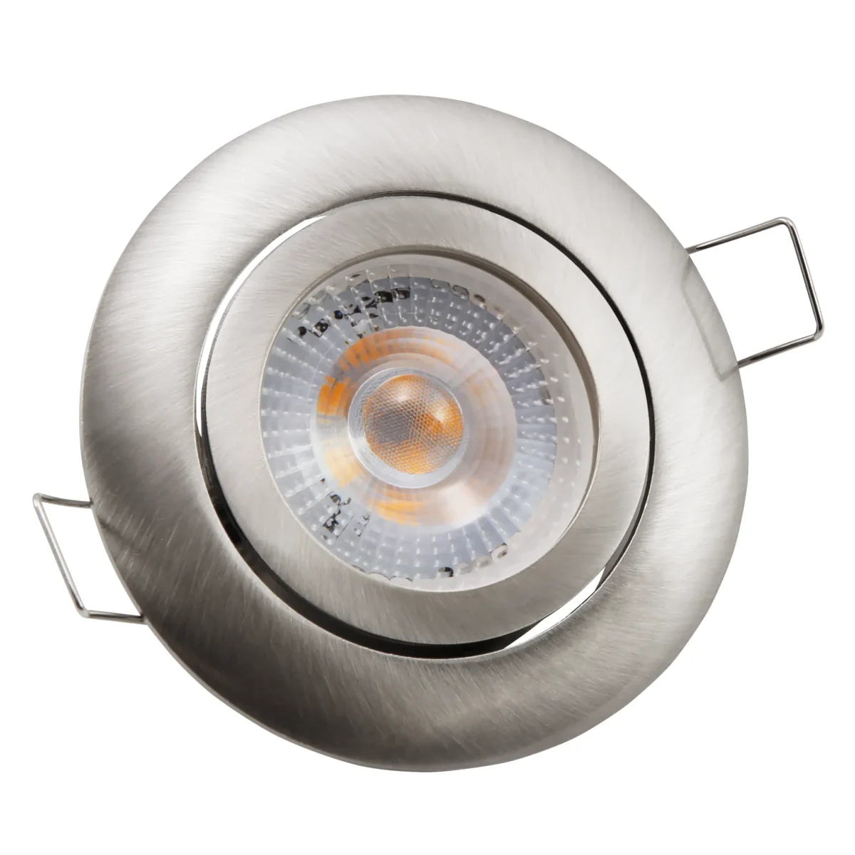 LED-Einbauleuchte McShine "Eco-50" 5W, 400lm, 3000K, Edelstahl gebürstet – Bild 1