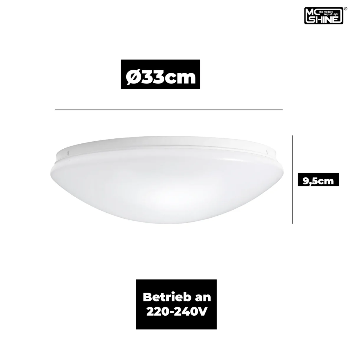 LED-Deckenleuchte McShine "Star" Ø33cm, inkl. 2x 9W LED-Leuchtmittel – Bild 5