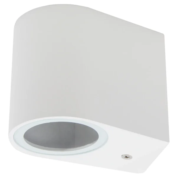 Wandleuchte McShine "Oval-W" weiß, IP44, 1x GU10, Aluminium Gehäuse