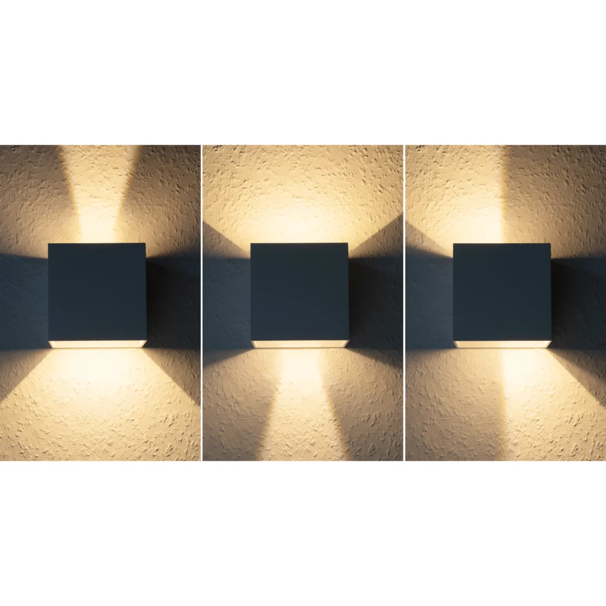 LED-Wandleuchte McShine "LW-107" IP54, 2x150lm, 2x3W, 3000K, warmweiß, weiß – Bild 5
