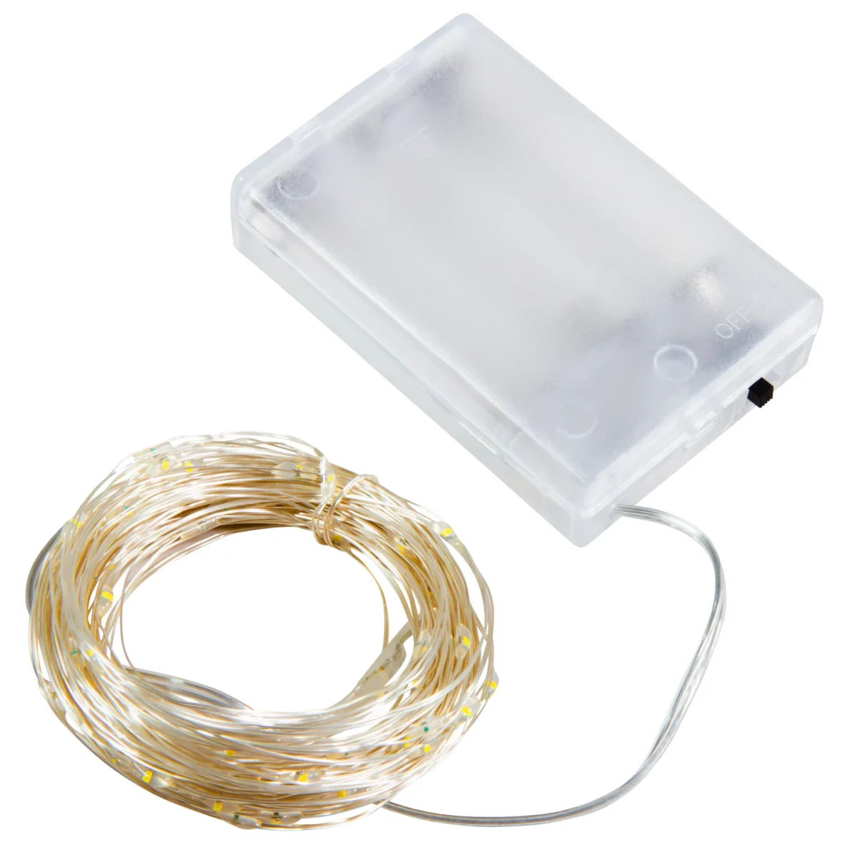 LED Draht-Lichterkette McShine "Micro" 80 LEDs, warmweiß, Batteriebetrieb – Bild 2