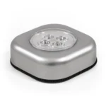 LED-Klebeleuchte McShine "LK4" mit Klebefolie, 70x70x24mm, silber