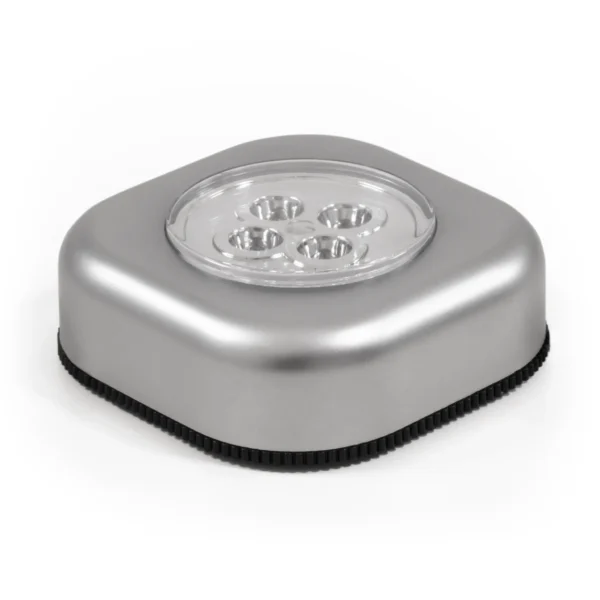 LED-Klebeleuchte McShine "LK4" mit Klebefolie, 70x70x24mm, silber