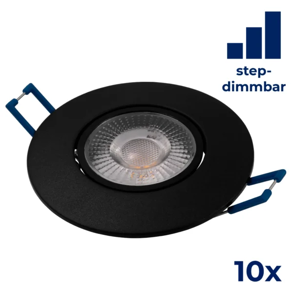 LED-Einbauleuchte McShine "EL-313D" 4,5W, 450lm, 3000K, step-dimmbar, 10er-Pack