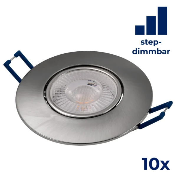 LED-Einbauleuchte McShine "EL-313D" 4,5W, 450lm, 3000K, step-dimmbar, 10er-Pack