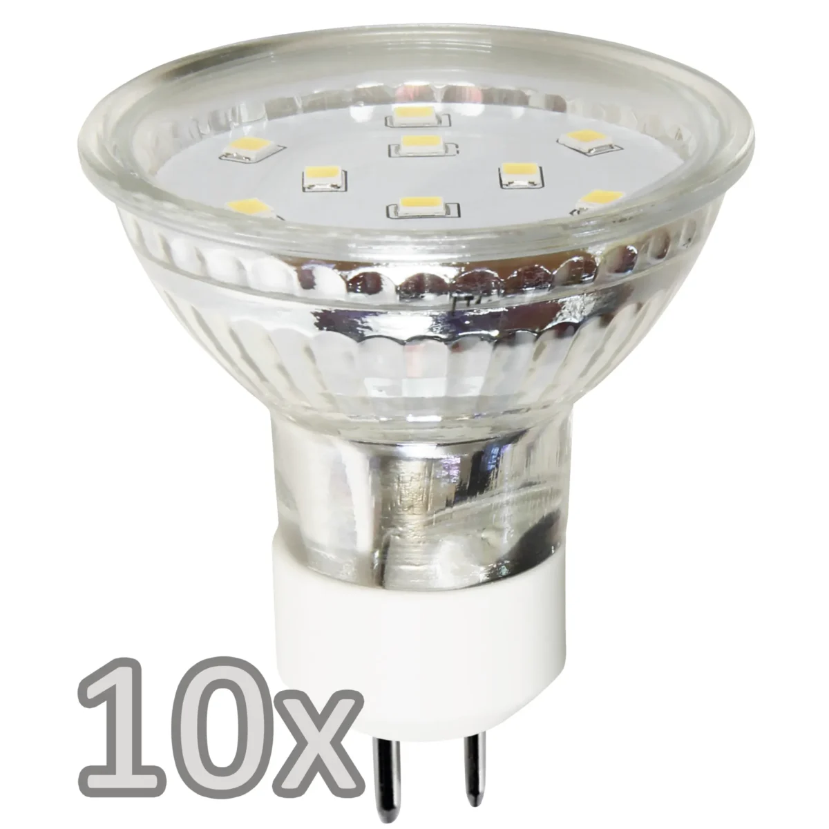 Einbauleuchten-Set McShine, 10x Rahmen, 10x Strahler, Edelstahl, 3W, 300lm – Bild 2