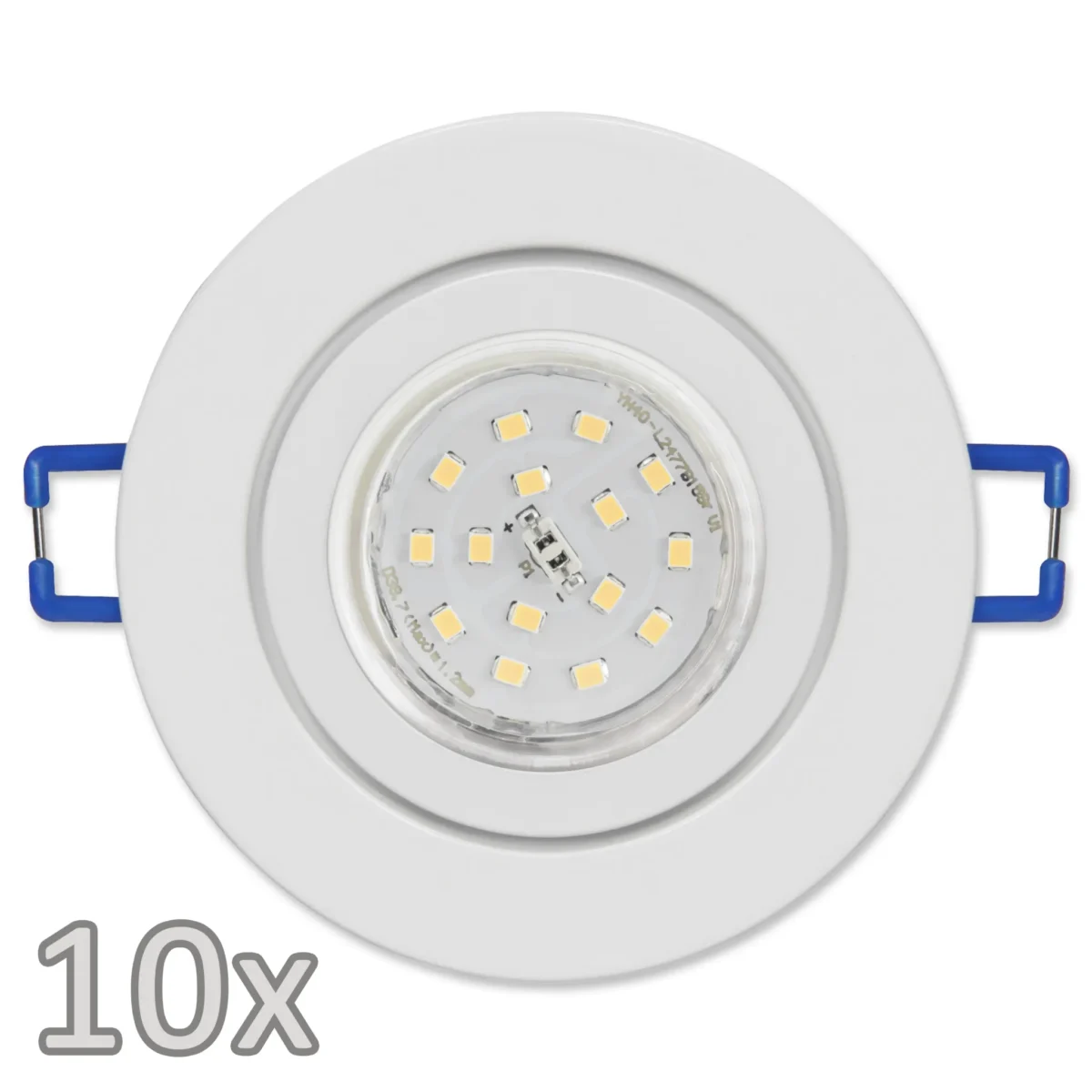 Einbauleuchten-Set McShine, 10xRahmen, 10xLED-Strahler, 5W, 500lm,weiß, IP44 – Bild 1