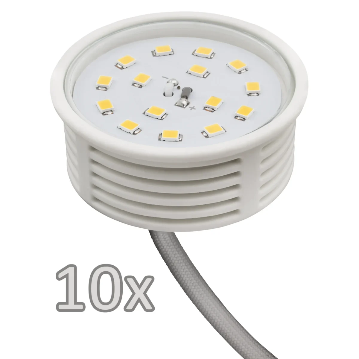 Einbauleuchten-Set McShine, 10xRahmen, 10x LED-Modul, 5W, 400lm, 230V, Edelstahl – Bild 2