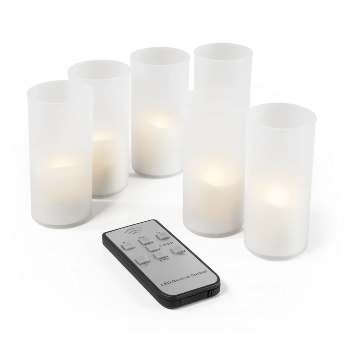 6er Set LED Kerzen McShine "LC-06", inkl. Fernbedienung, Netzteil + Ladestation – Bild 1