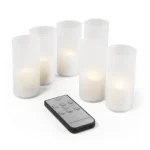 6er Set LED Kerzen McShine "LC-06", inkl. Fernbedienung, Netzteil + Ladestation