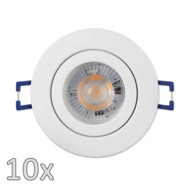 Einbauleuchten-Set McShine, 10xRahmen, 10xLED-Modul, 5W, 400lm, 230V, weiß, Ip44