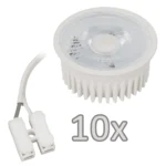 Einbauleuchten-Set McShine, 10xRahmen, 10xLED-Modul, 5W, 400lm, Aluminium – Bild 2