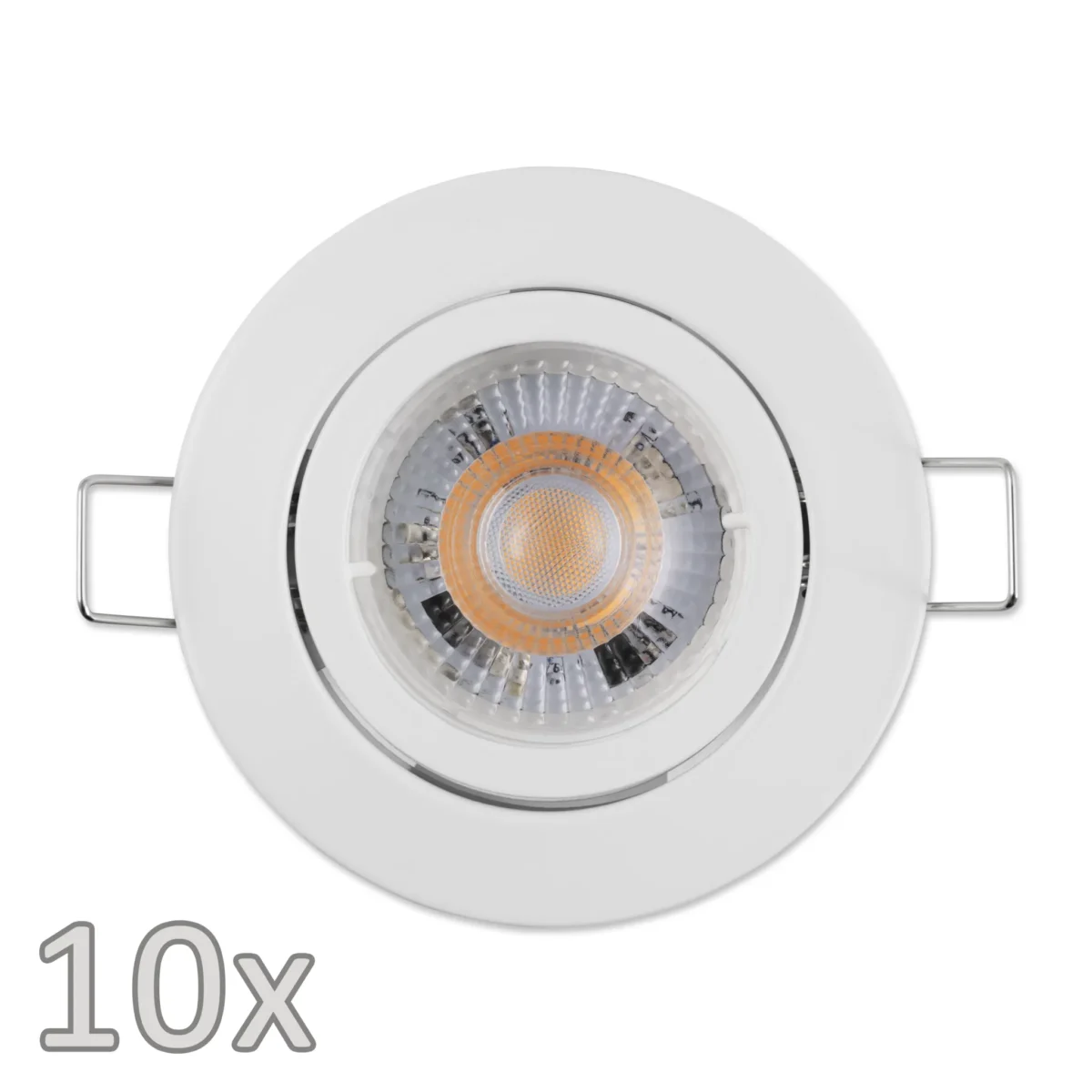 Einbauleuchten-Set McShine, 10xRahmen, 10xLED-Modul, 5W, 400lm, 230V, weiß – Bild 1