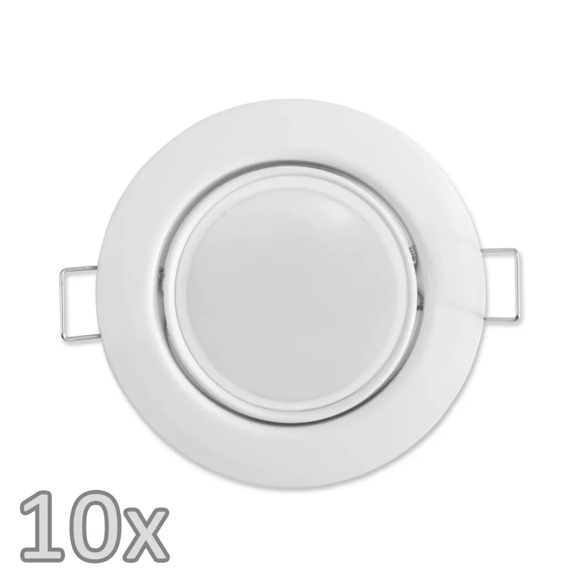 Einbauleuchten-Set McShine, 10xRahmen, 10xLED-Modul, 5W, 440lm, 230V, weiß – Bild 1