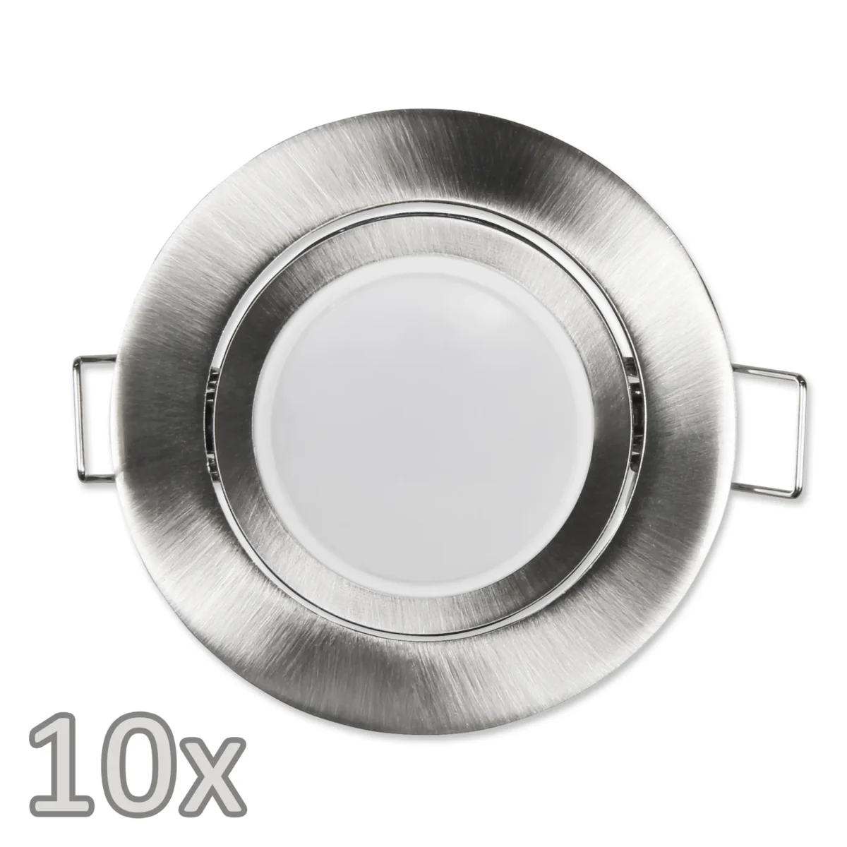 Einbauleuchten-Set McShine, 10xRahmen, 10xLED-Modul, 5W, 440lm, 230V, schwenkbar – Bild 1