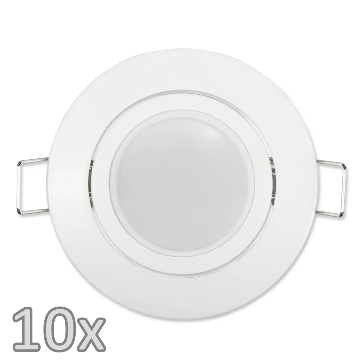 Einbauleuchten-Set McShine, 10xRahmen, 10xLED-Modul, 5W, 440lm, 230V, weiß – Bild 1