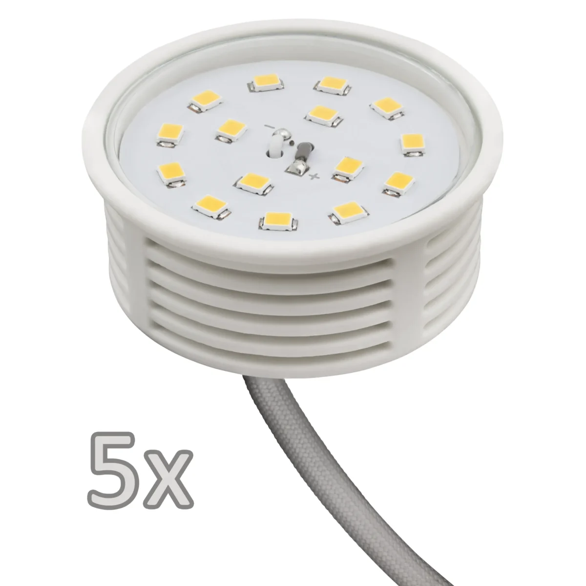 Einbauleuchten-Set McShine, 5xRahmen, 5xLED-Strahler, 5W, 400lm, 230V, weiß,IP44 – Bild 2