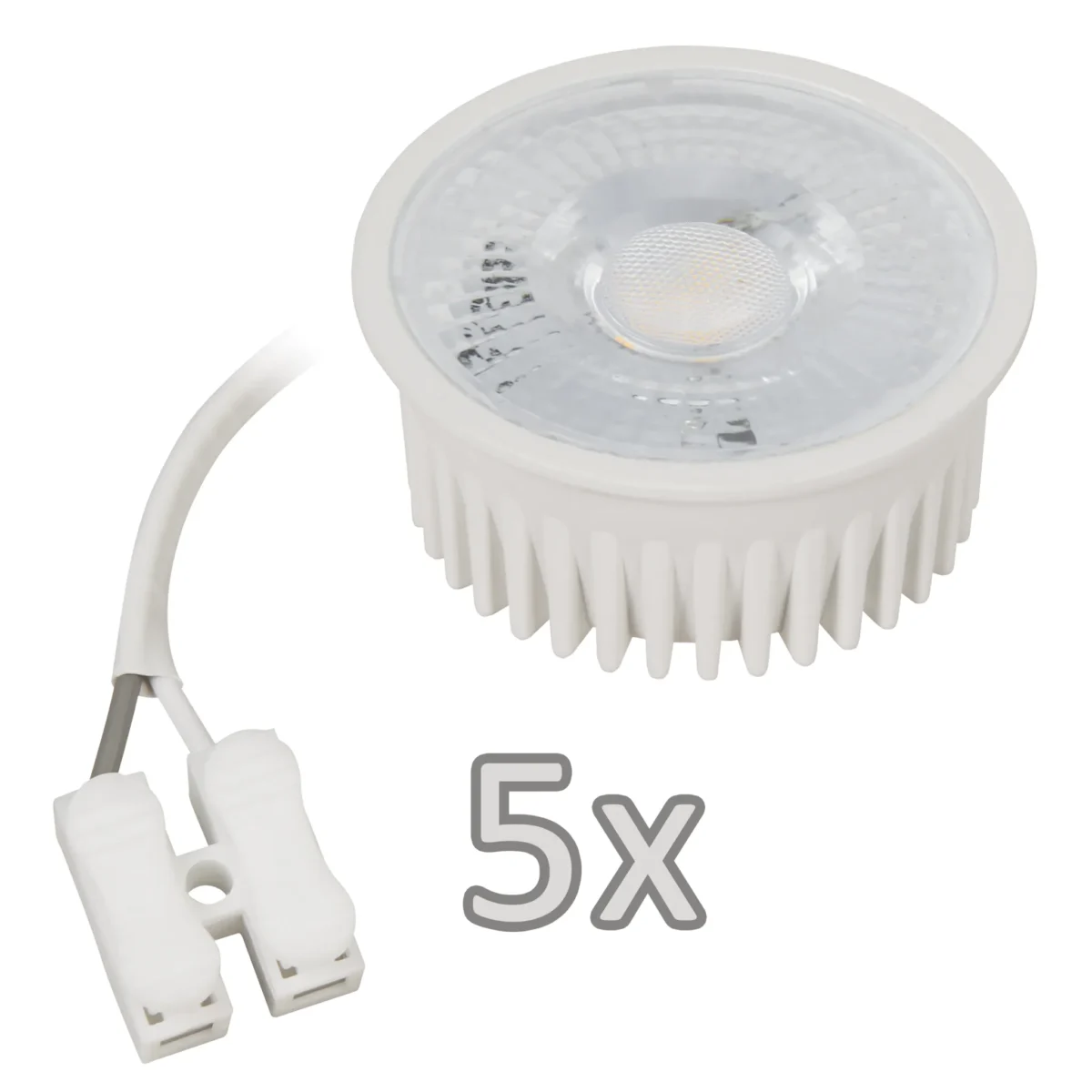 Einbauleuchten-Set McShine, 5xRahmen, 5xLED-Modul, 5W, 400lm, 230V,weiß, IP44 – Bild 2