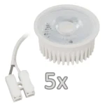 Einbauleuchten-Set McShine, 5xRahmen, 5xLED-Modul, 5W, 400lm, 230V,weiß, IP44 – Bild 2