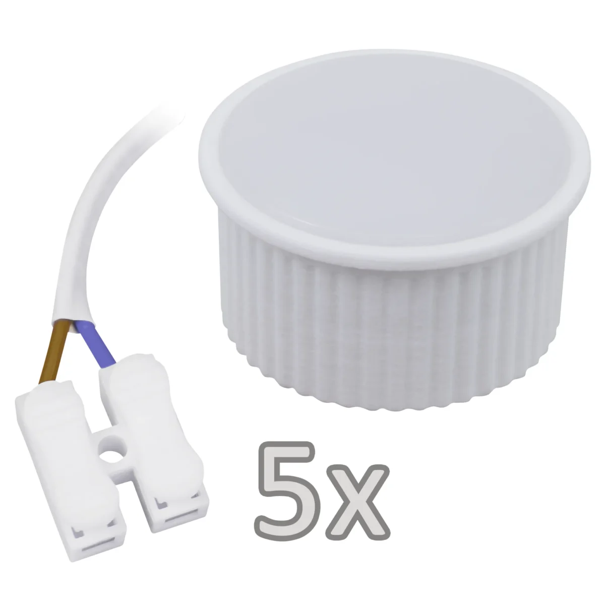 Einbauleuchten-Set McShine, 5xRahmen, 5xLED-Modul, 3W, 265lm, 230V, weiß, IP44 – Bild 2
