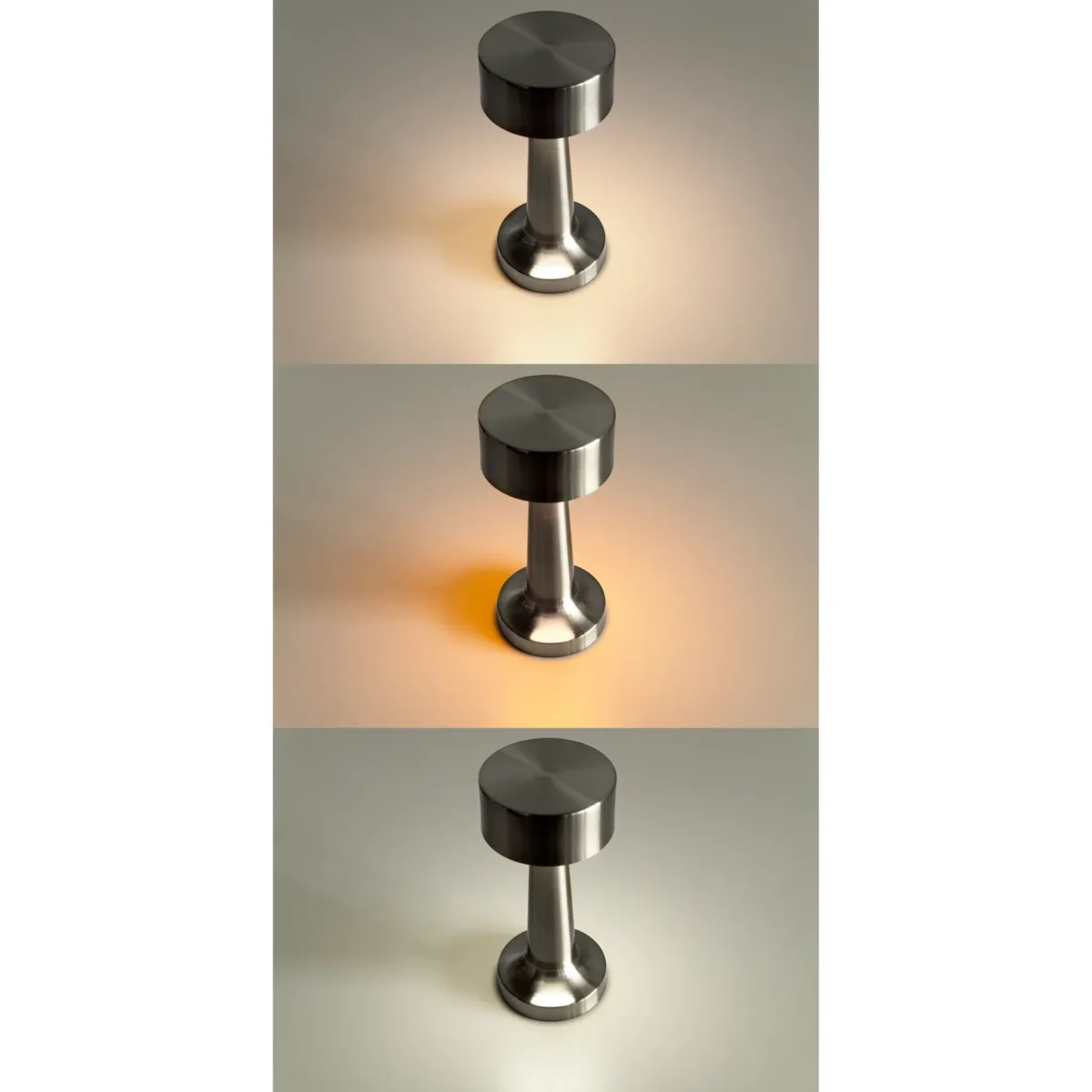 LED-Tischleuchte ROLF KERN „Lounge-1“ silber, Akku, dimmbar – Bild 3