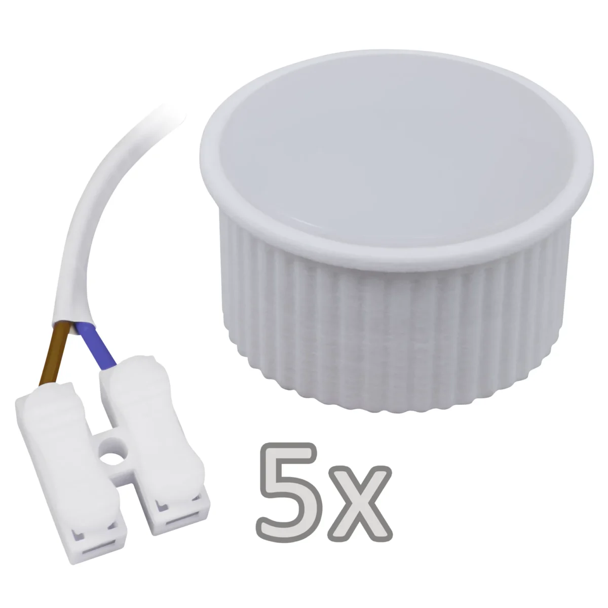 Einbauleuchten-Set McShine, 5xRahmen, 5xLED-Modul, 7W, 608lm, 230V, weiß, IP44 – Bild 2