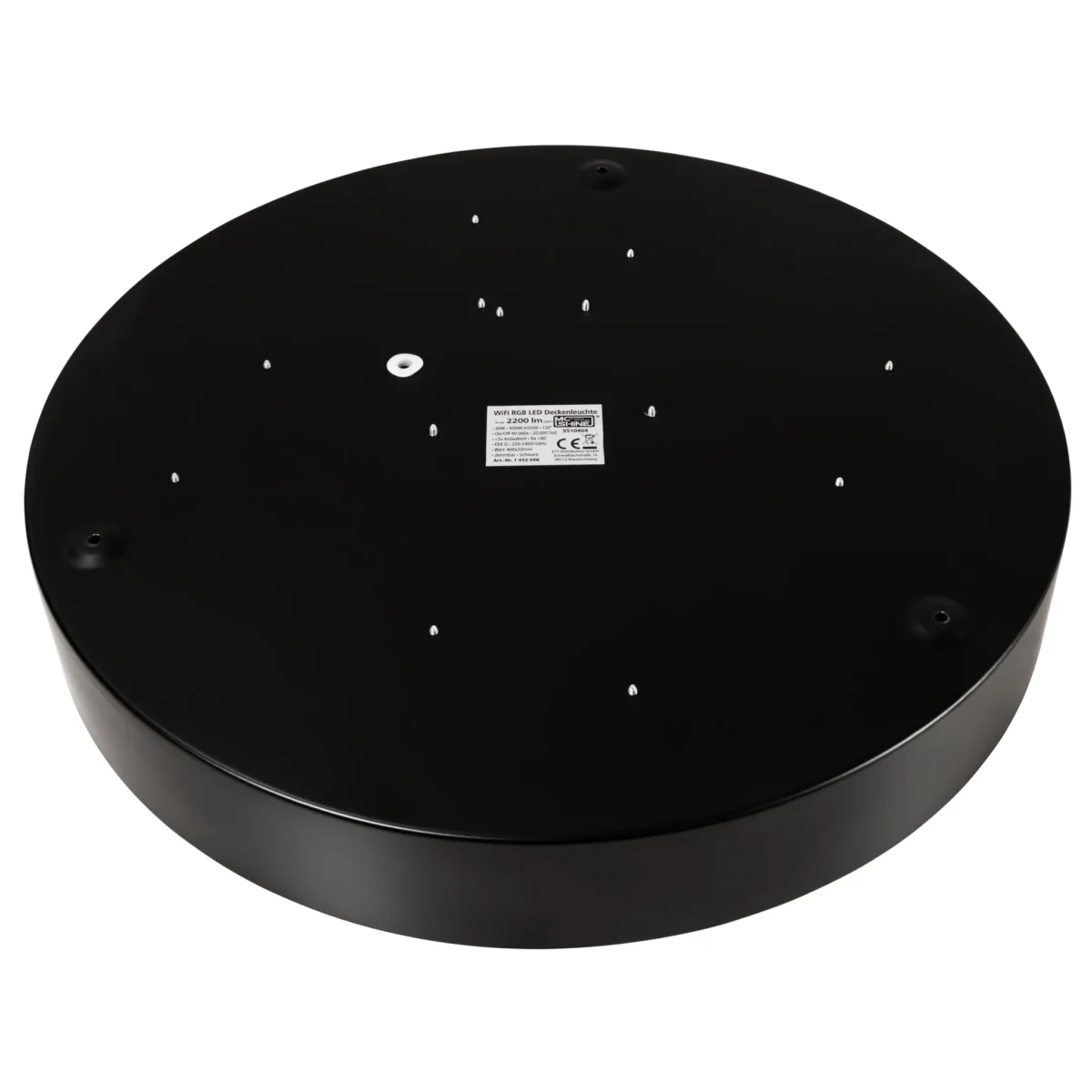 Wifi LED-Deckenleuchte McShine 35W, 4.450lm, Ø40cm, CCT+RGB, schwarz – Bild 5