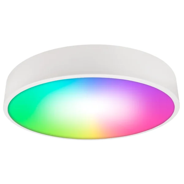 Wifi LED-Deckenleuchte McShine 35W, 4.450lm, Ø40cm, CCT+RGB, weiß