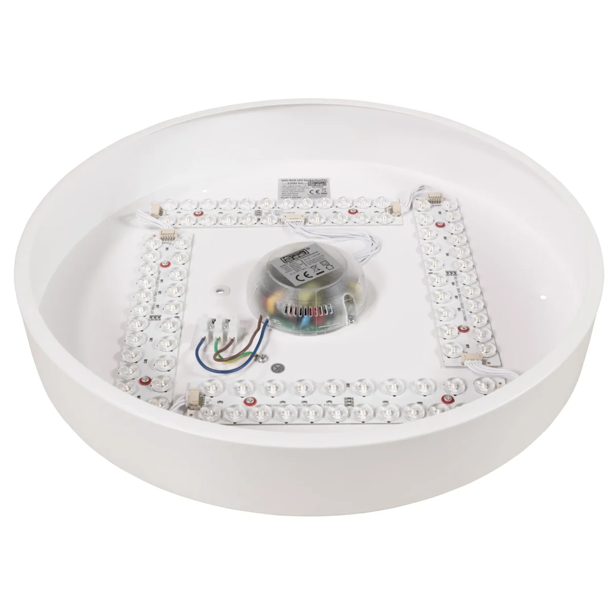 Wifi LED-Deckenleuchte McShine 35W, 4.450lm, Ø40cm, CCT+RGB, weiß – Bild 4