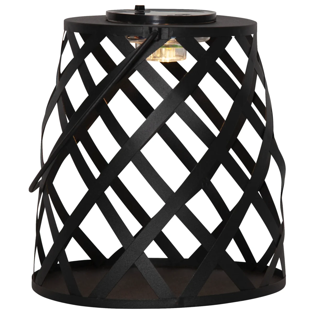 LED Solar-Laterne "Calabria", 18,5x20cm, warmweiß, 20lm, schwarz – Bild 1