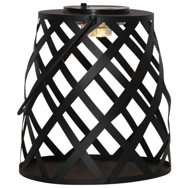 LED Solar-Laterne "Calabria", 18,5x20cm, warmweiß, 20lm, schwarz