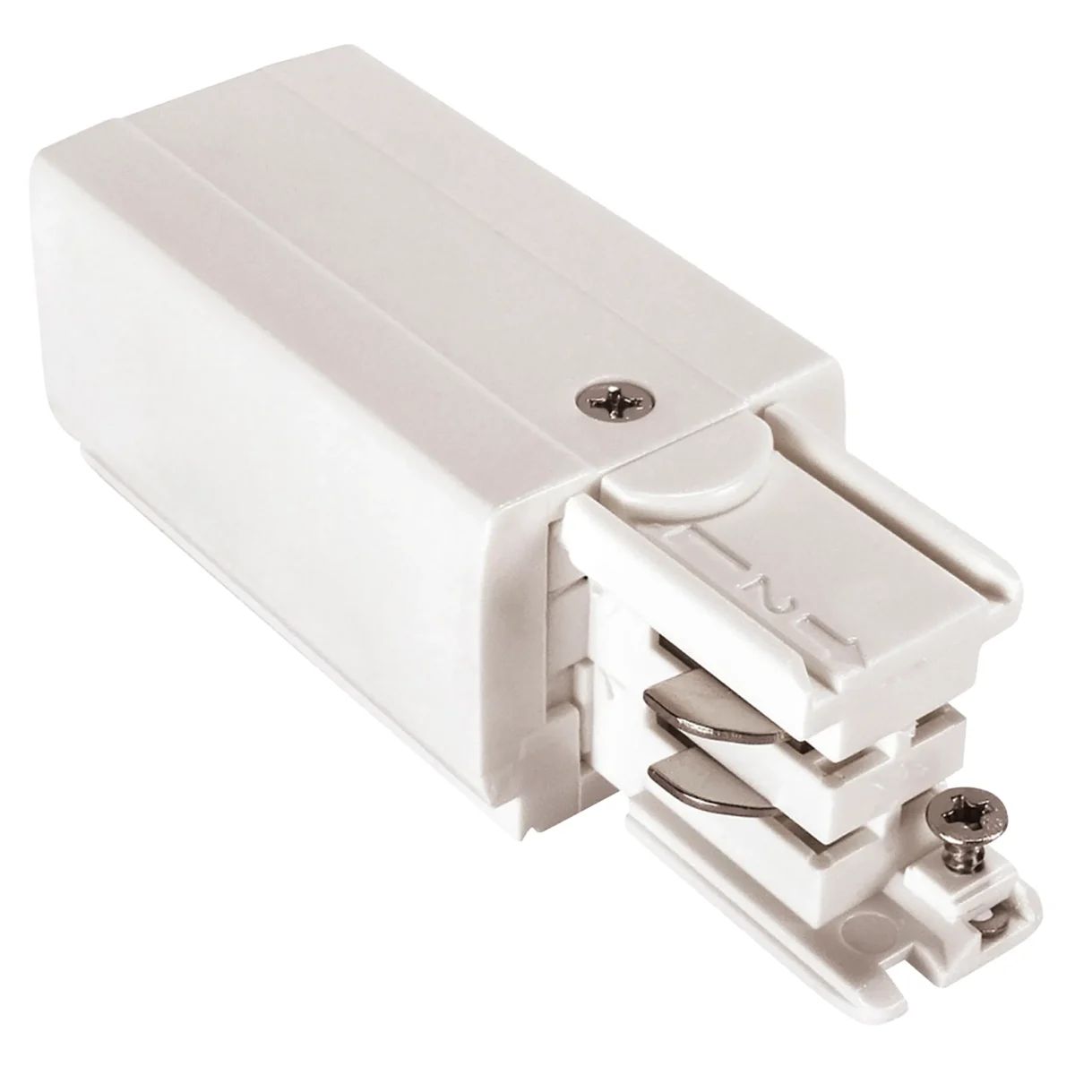 Einspeiser "SPS2" für 3-Phasen-Schienensystem, links, weiß – Bild 1