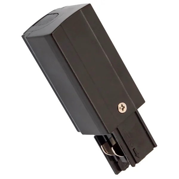 Einspeiser "SPS2" für 3-Phasen-Schienensystem, links, schwarz