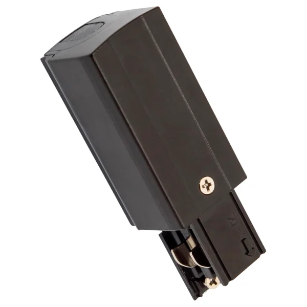 Einspeiser "SPS2" für 3-Phasen-Schienensystem, rechts, schwarz
