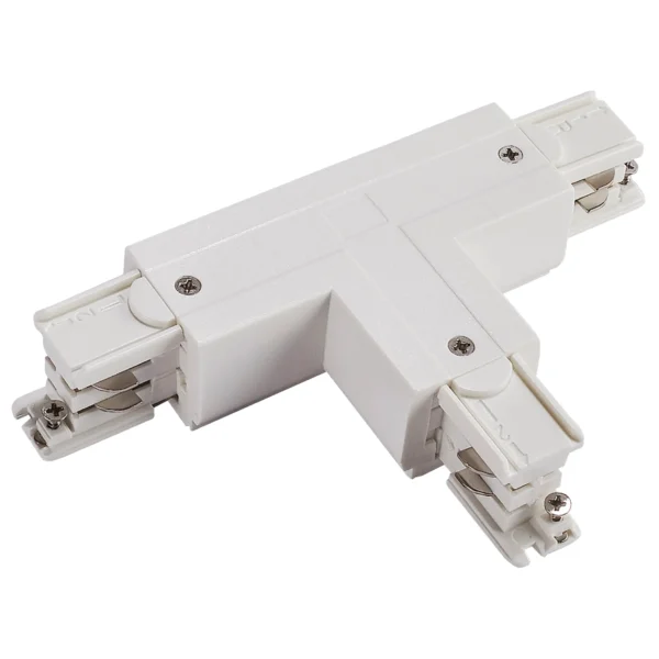 Einspeiser-Steckverbinder "SPS2" für 3-Phasen-Schienensystem, T Rechts, weiß