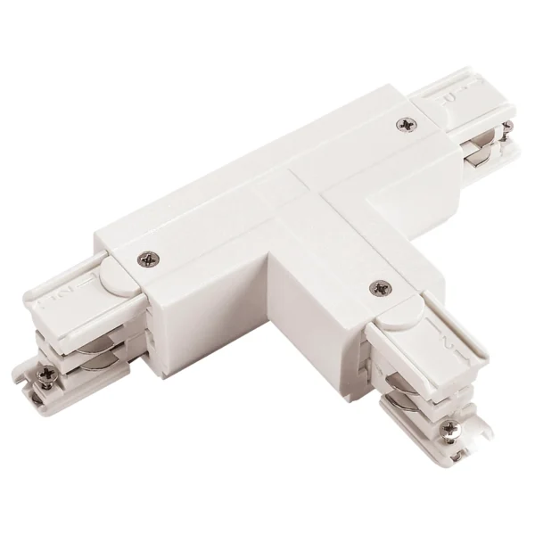 Einspeiser-Steckverbinder "SPS2" für 3-Phasen-Schienensystem, T Links, weiß